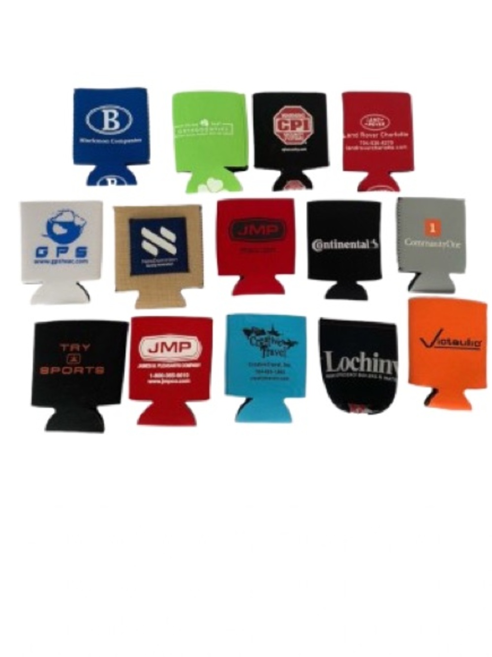 NWOT Foam Koozies 14 Piece Lot Assorted Colors Neoprene Can Coolers Men Women